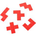 DOHE Educa-Pentominos con 12 Letras del Abecedario, Color Rojo, 23x13x1,5 cm (01017)