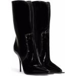 Botines negros de cuero de tacón rebajados de punta puntiaguda con tacón más de 9cm Dolce & Gabbana talla 35 para mujer 