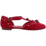 Bailarinas rojas de terciopelo de hebilla  con hebilla floreadas Dolce & Gabbana talla 31 infantiles 