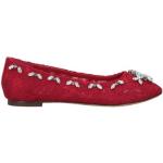 Bailarinas planas rojas de goma de encaje Dolce & Gabbana talla 36 infantiles 