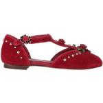 Bailarinas rojas de terciopelo de hebilla  con hebilla Dolce & Gabbana con tachuelas talla 31 infantiles 