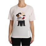 Camisetas blancas de cuello redondo rebajadas con cuello redondo Dolce & Gabbana talla L para mujer 