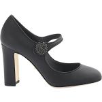Zapatos negros de cuero de tacón rebajados Dolce & Gabbana talla 37,5 para mujer 