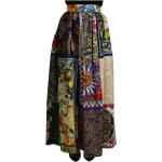 Faldas multicolor de seda de cintura alta rebajadas Dolce & Gabbana para mujer 