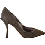 Zapatos grises de tela de tacón rebajados Dolce & Gabbana talla 35,5 para mujer 