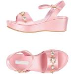 Sandalias rosas de goma al tobillo Dolce & Gabbana talla 34 infantiles 