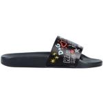 Sandalias negras de goma de cuero Dolce & Gabbana talla 35 para mujer 