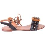 Sandalias planas negras rebajadas Dolce & Gabbana talla 36 para mujer 