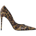 Dolce & Gabbana, Tacones de piel estampado de leopardo Brown, Mujer, Talla: 35 EU