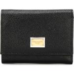 Billetera negras de cuero rebajadas con logo Dolce & Gabbana para mujer 
