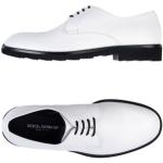 Zapatos blancos de goma con puntera redonda con tacón cuadrado formales Dolce & Gabbana talla 39 para hombre 