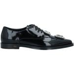 Zapatos negros de cuero con cordones formales lacado Dolce & Gabbana talla 37 para mujer 