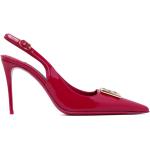 Zapatos destalonados rojos fluorescentes de cuero con tacón de aguja con tacón más de 9cm Dolce & Gabbana talla 36 para mujer 
