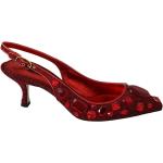 Zapatos rojos de salón rebajados de punta puntiaguda Dolce & Gabbana para mujer 
