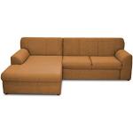 DOMO. collection Sofá de Esquina, Moderno sofá en Forma de L, pequeño rincón Acolchado con función de Dormir, Dorado, 245 x 155 x 78 cm