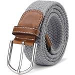 Cinturones elásticos grises de poliester trenzados DonDon con trenzado Talla Única para hombre 