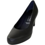 Dorking 5794 - Zapatos De Piel De Salón Altos con Plataforma Delante En Color Negro, Burdeos y Porcelana - 37, Negro