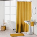 Cortinas amarillas de poliester de baño Douceur d'intérieur 200x180 