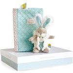 Doudou et Compagnie DC3499 Conejo de almendras – Caja protectora para cuaderno de salud + manta, color turquesa