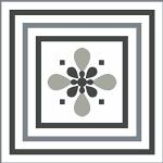 Draeger Paris – Azulejos adhesivos de pared – Ideal para cocina y baño – Lote de 6 cuadrados adhesivos diseño de flor de lis gráfico 15 x 15 cm