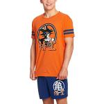 Dragon Ball Z Pijama 2 Piezas Goku Camiseta Shorts Elven Forest algodón Naranja Azul - M