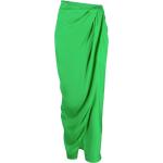 Faldas asimétricas verdes de seda rebajadas asimétrico para mujer 