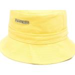 Sombreros amarillos de algodón talla 60 con logo Jacquemus con lazo para mujer 