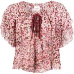 Blusas estampadas rosas de viscosa rebajadas manga corta ISABEL MARANT con volantes talla M para mujer 