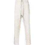 Pantalones blancos de algodón de lino informales para hombre 