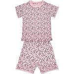 Pijamas infantiles rosas de piel informales leopardo con motivo de unicornios 8 años para niña 