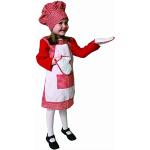 Dress Up America Conjunto infantil de disfraz de chef a cuadros rojos para niña