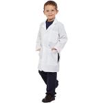 Dress Up America Bata de laboratorio para niños - Bata de laboratorio blanca de doctor para niñas y niños - Bata de laboratorio ligera de 3/4 de largo