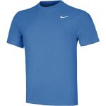 Camisetas azules de manga corta manga corta con cuello redondo Nike Dri-Fit para hombre 