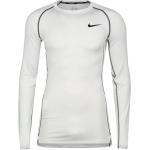 Camisetas deportivas blancas de poliester tallas grandes manga larga transpirables Nike Dri-Fit talla XXL para hombre 