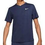 Camisetas azul marino de poliester de manga corta manga corta de punto Nike Dri-Fit talla S para hombre 