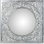 Espejos cuadrados blancos de madera con marco DRW 80 cm de diámetro 