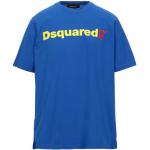 Camisetas azul marino de algodón de manga corta manga corta con cuello redondo con logo Dsquared2 talla S para hombre 