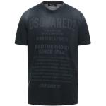 Camisetas negras de algodón de manga corta manga corta con cuello redondo con logo Dsquared2 talla XS para hombre 