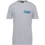Camisetas grises de algodón de manga corta rebajadas manga corta con cuello redondo con logo Dsquared2 talla XS para hombre 