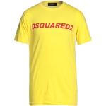 Camisetas amarillas de algodón de manga corta tallas grandes manga corta con cuello redondo con logo Dsquared2 talla XS para hombre 