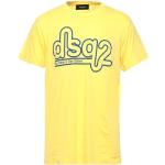 Camisetas amarillas de algodón de manga corta manga corta con cuello redondo con logo Dsquared2 talla XS para hombre 