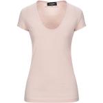 Camisetas rosas de algodón de manga corta rebajadas manga corta con cuello redondo de punto Dsquared2 talla XS para mujer 