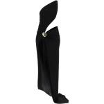 Vestidos largos negros de viscosa rebajados maxi con escote asimétrico Dsquared2 talla XS para mujer 