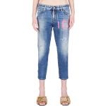 Jeans desgastados azules rebajados Loose con logo Dsquared2 para mujer 
