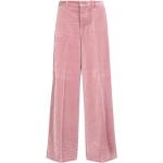 Pantalones rosas de terciopelo de tiro bajo rebajados Dsquared2 para mujer 