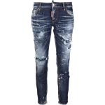 Jeans azules de denim de corte recto rebajados Dsquared2 talla S para mujer 
