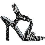 Sandalias negras de goma de cuero zebra Dsquared2 con tachuelas talla 39 para mujer 