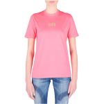 Camisetas rosas de manga corta rebajadas manga corta con cuello redondo informales con logo Dsquared2 talla S para mujer 