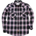 Dubinik® Camisa Franela Hombre Camisas Manga Larga Hombre Camisas con Botón a Presión Camisas Casual Western Vaquero Vintage