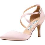Zapatos rosas de satén de novia Novia formales talla 37 para mujer 